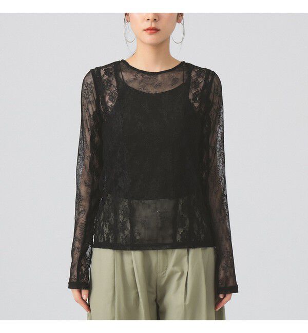 Ray BEAMS 「レース テープ キリカエ Tシャツ」|Tシャツ・カットソー|