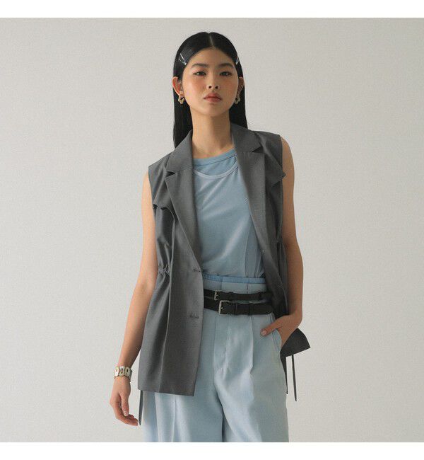 Ray BEAMS 「レイヤード ドロスト ジレ」|ベスト・ジレ|GREY