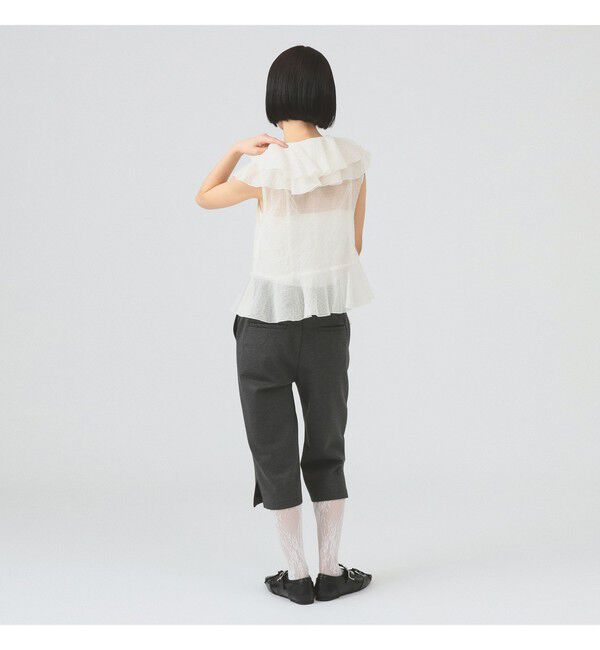 Ray BEAMS 「ラッフルカラー ノースリーブ ブラウス」|シャツ・ブラウス|