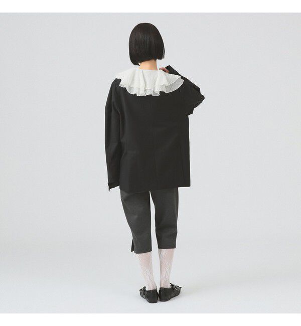 Ray BEAMS 「ラッフルカラー ノースリーブ ブラウス」|シャツ・ブラウス|