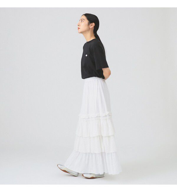 Ray BEAMS 「カットソーレース ティアード スカート」|スカート|