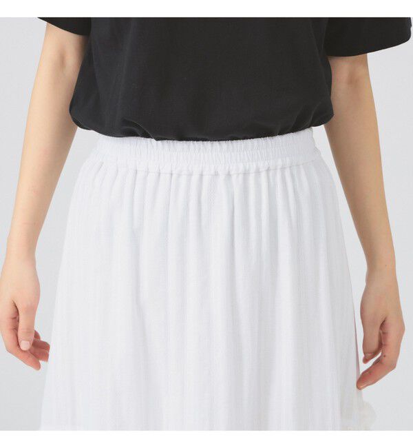 Ray BEAMS 「カットソーレース ティアード スカート」|スカート|