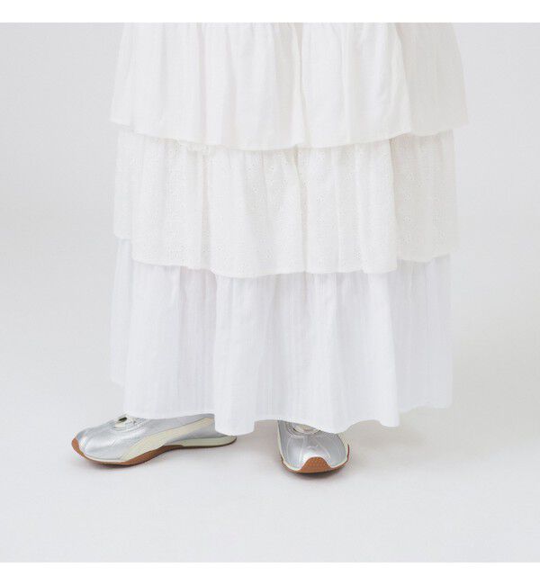 Ray BEAMS 「カットソーレース ティアード スカート」|スカート|