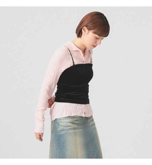Ray BEAMS 「2WAY ベロア カップ付き キャミソール」|キャミソール|