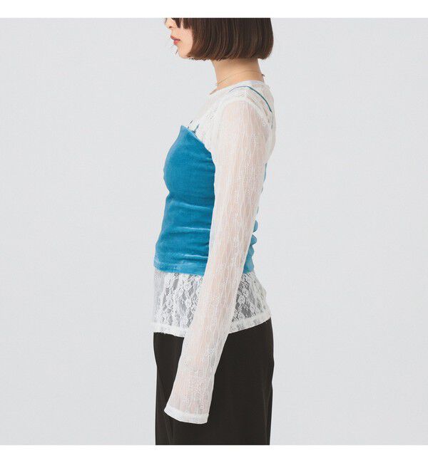 Ray BEAMS 「2WAY ベロア カップ付き キャミソール」|キャミソール|