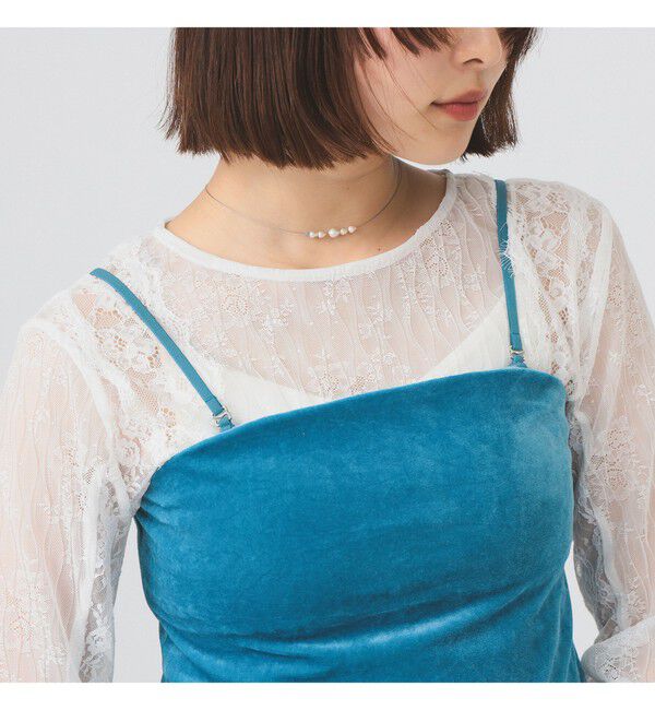 Ray BEAMS 「2WAY ベロア カップ付き キャミソール」|キャミソール|