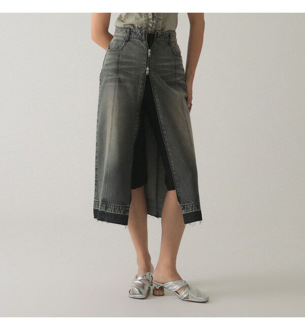 Ray BEAMS 「◎ｵｰﾊﾞｰﾀﾞｲﾃﾞﾆﾑSK」|スカート|BLACK