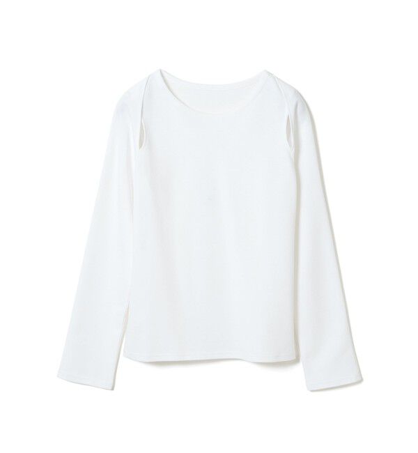 Ray BEAMS 「ショルダー オープン ロングスリーブ Tシャツ」|Tシャツ・カットソー|