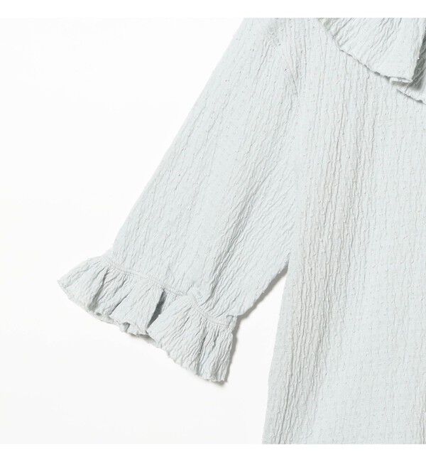 BEAMSBOY「ジャカード フリルギャザー ショートスリーブ」|Tシャツ・カットソー|