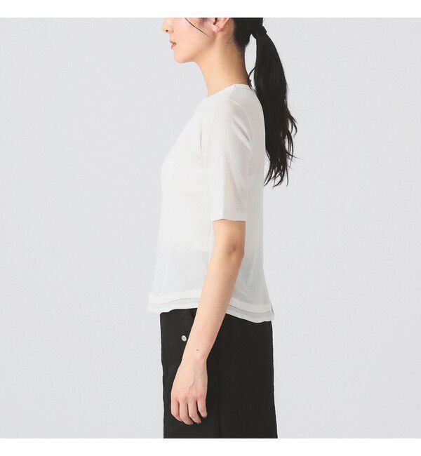 Ray BEAMS 「バックスリット カーブ ヘムTシャツ」|Tシャツ・カットソー|