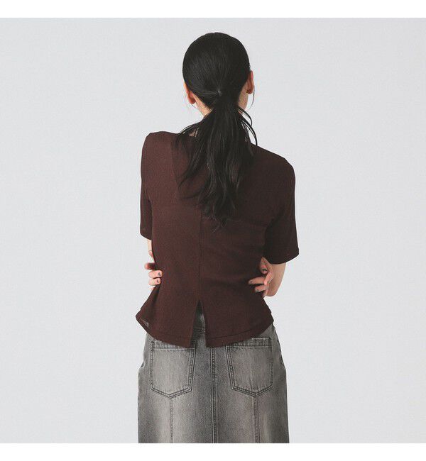 Ray BEAMS 「バックスリット カーブ ヘムTシャツ」|Tシャツ・カットソー|BROWN