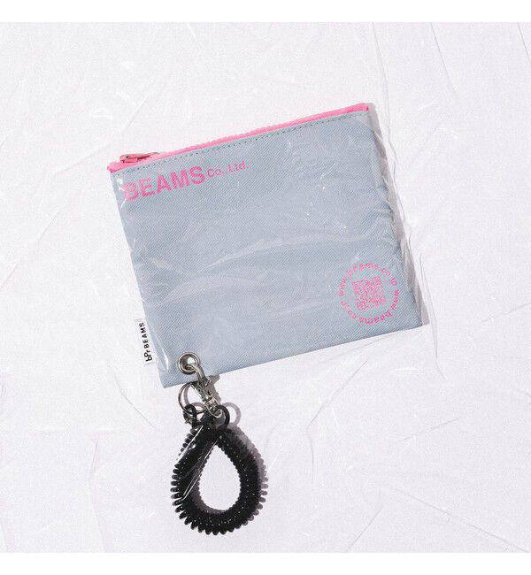 BEAMS「bPr BEAMS / ターポリン ロゴ ポーチ S」|ポーチ|GREY