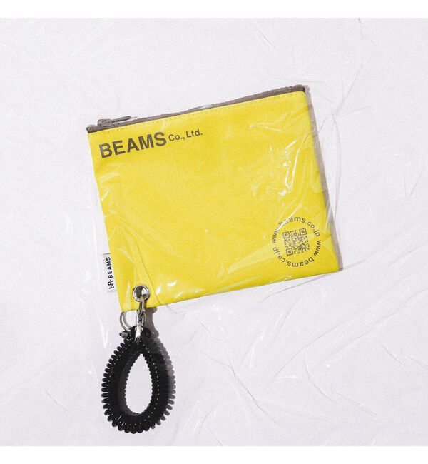 BEAMS「bPr BEAMS / ターポリン ロゴ ポーチ S」|ポーチ|YELLOW