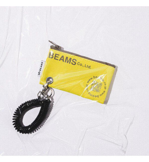 BEAMS「bPr BEAMS / ターポリン ロゴ ポーチ XS」|ポーチ|YELLOW