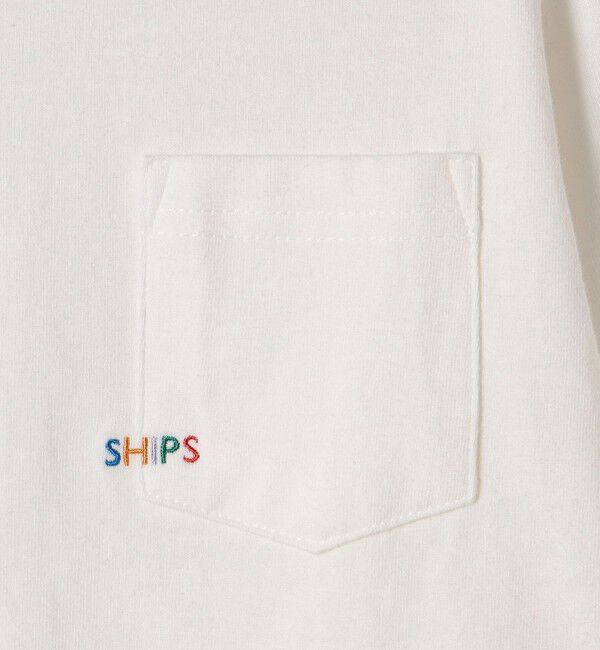 SHIPS KIDS「【WEB限定】SHIPS KIDS:100～160cm / ＜家族おそろい＞SHIPS マイクロロゴ ロングスリーブ TEE」|Tシャツ・カットソー|