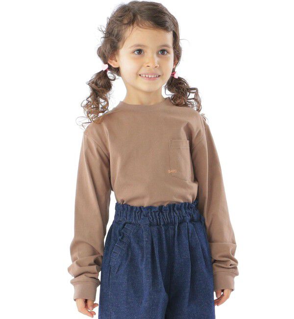 SHIPS KIDS「【WEB限定】SHIPS KIDS:100～160cm / ＜家族おそろい＞SHIPS マイクロロゴ ロングスリーブ TEE」|Tシャツ・カットソー|