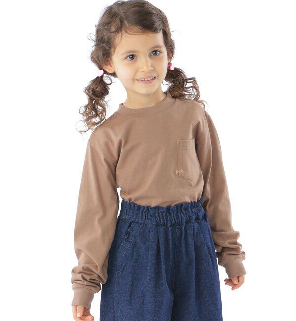 SHIPS KIDS「【WEB限定】SHIPS KIDS:100～160cm / ＜家族おそろい＞SHIPS マイクロロゴ ロングスリーブ TEE」|Tシャツ・カットソー|