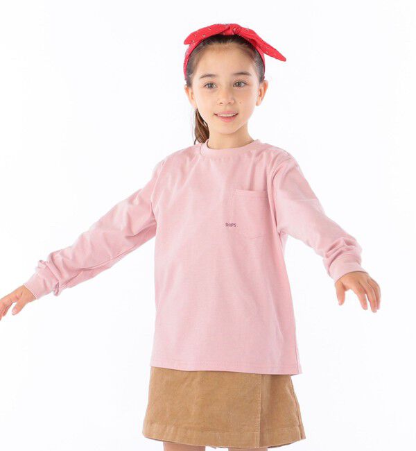 SHIPS KIDS「【WEB限定】SHIPS KIDS:100～160cm / ＜家族おそろい＞SHIPS マイクロロゴ ロングスリーブ TEE」|Tシャツ・カットソー|