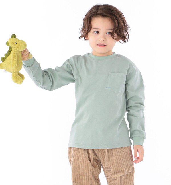 SHIPS KIDS「【WEB限定】SHIPS KIDS:100～160cm / ＜家族おそろい＞SHIPS マイクロロゴ ロングスリーブ TEE」|Tシャツ・カットソー|