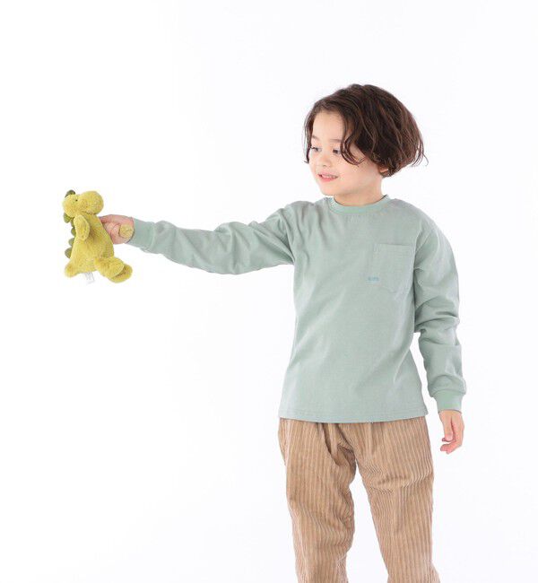 SHIPS KIDS「【WEB限定】SHIPS KIDS:100～160cm / ＜家族おそろい＞SHIPS マイクロロゴ ロングスリーブ TEE」|Tシャツ・カットソー|