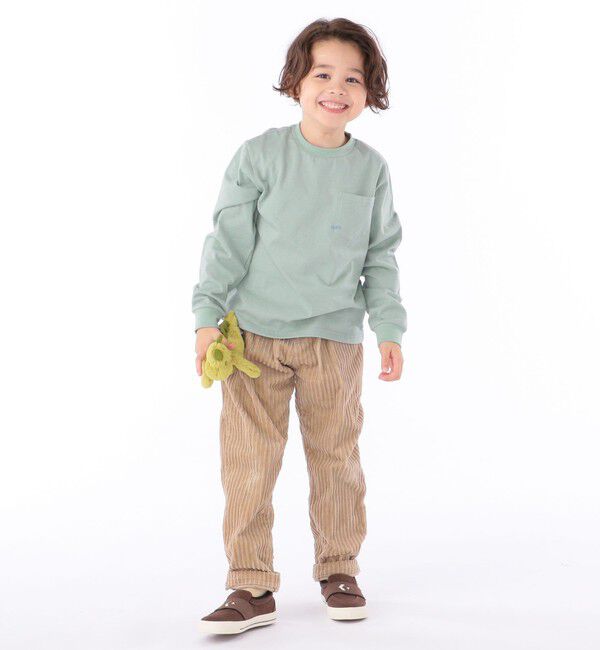 SHIPS KIDS「【WEB限定】SHIPS KIDS:100～160cm / ＜家族おそろい＞SHIPS マイクロロゴ ロングスリーブ TEE」|Tシャツ・カットソー|