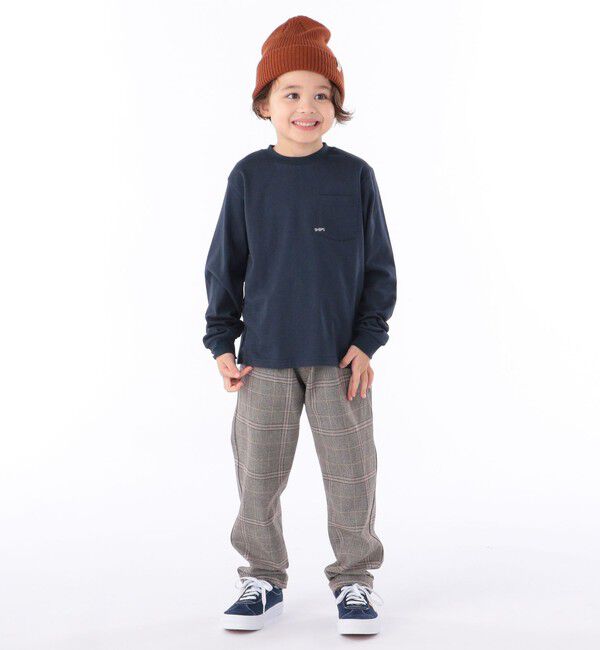 SHIPS KIDS「【WEB限定】SHIPS KIDS:100～160cm / ＜家族おそろい＞SHIPS マイクロロゴ ロングスリーブ TEE」|Tシャツ・カットソー|