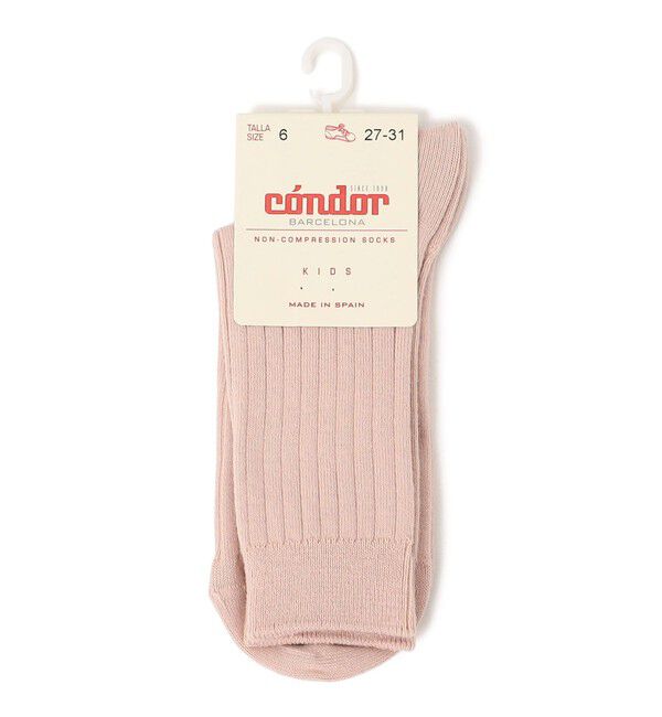 SHIPS KIDS「condor:ベーシック ショート リブ ソックス」|ソックス|ピンク系