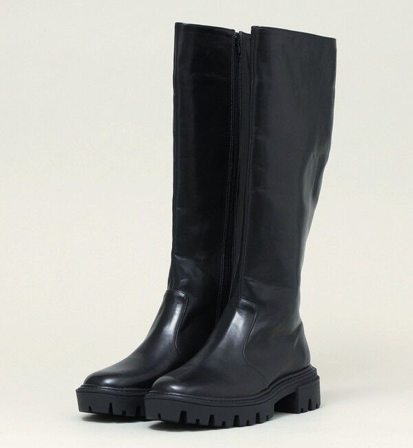 quaranciel「quaranciel: トラック ソール ロング ブーツ」|ロングブーツ|