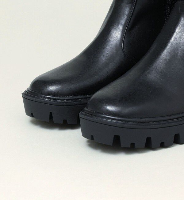 quaranciel「quaranciel: トラック ソール ロング ブーツ」|ロングブーツ|