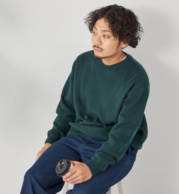 SHIPS any「SHIPS any: 〈手洗い可能〉コットン カシミヤ スウェットライク クルーネック ニット◇」|ニット・セーター|