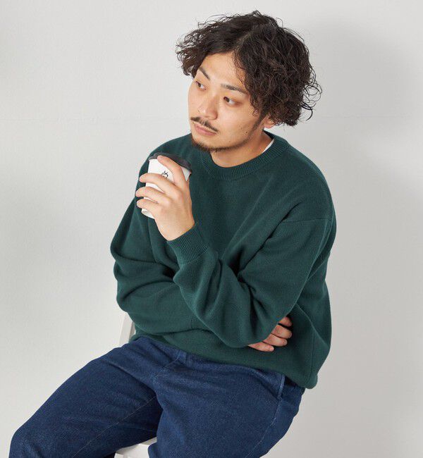 SHIPS any「SHIPS any: 〈手洗い可能〉コットン カシミヤ スウェットライク クルーネック ニット◇」|ニット・セーター|