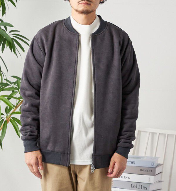 SHIPS any「SHIPS any: 〈洗濯機可能〉フェイクスエード (ポリエステル) ジップ ブルゾン 23AW◇」|ブルゾン・スタジャン|