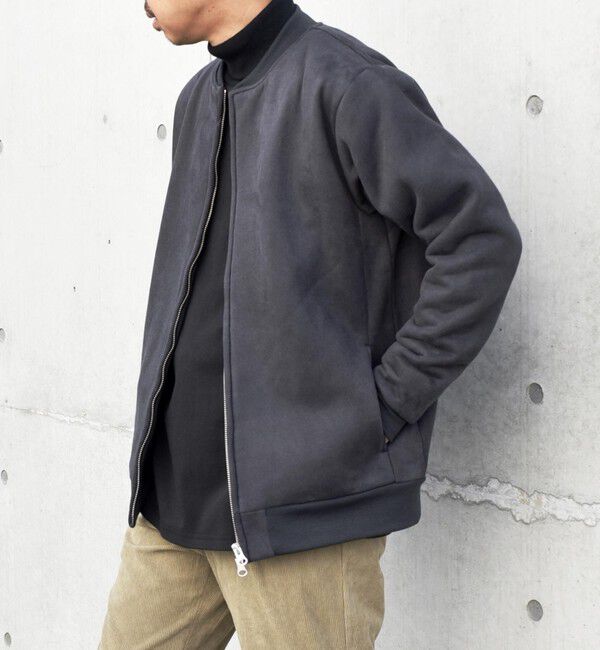 SHIPS any「SHIPS any: 〈洗濯機可能〉フェイクスエード (ポリエステル) ジップ ブルゾン 23AW◇」|ブルゾン・スタジャン|
