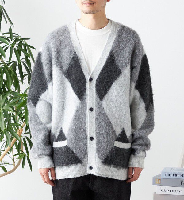 SHIPS any「SHIPS any: シャギー パターン ユニセックス ニット カーディガン 23AW◇」|カーディガン|