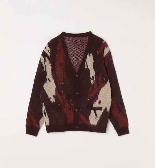 SHIPS any「SHIPS any: シャギー パターン ユニセックス ニット カーディガン 23AW◇」|カーディガン|