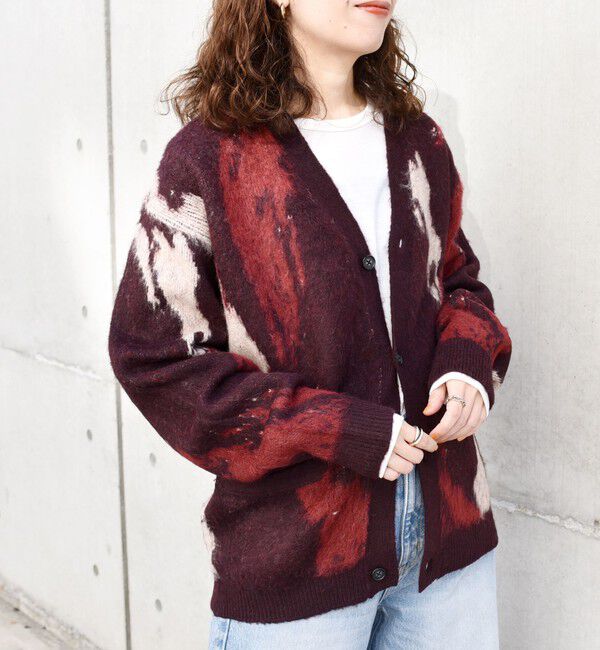 SHIPS any「SHIPS any: シャギー パターン ユニセックス ニット カーディガン 23AW◇」|カーディガン|