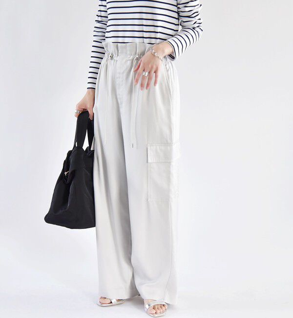 quaranciel「quaranciel:〈手洗い可能〉ツイル ドロスト カーゴ パンツ（セットアップ対応）」|カーゴ|