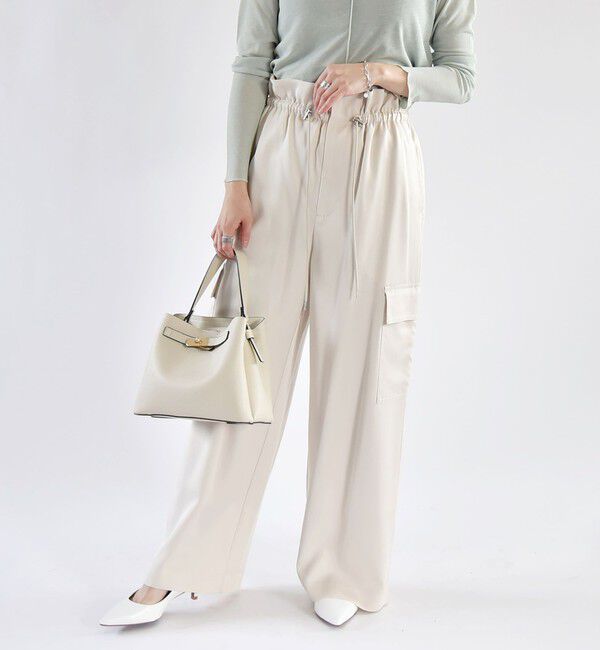 quaranciel「quaranciel:〈手洗い可能〉ツイル ドロスト カーゴ パンツ（セットアップ対応）」|カーゴ|