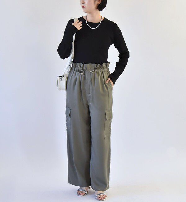 quaranciel「quaranciel:〈手洗い可能〉ツイル ドロスト カーゴ パンツ（セットアップ対応）」|カーゴ|