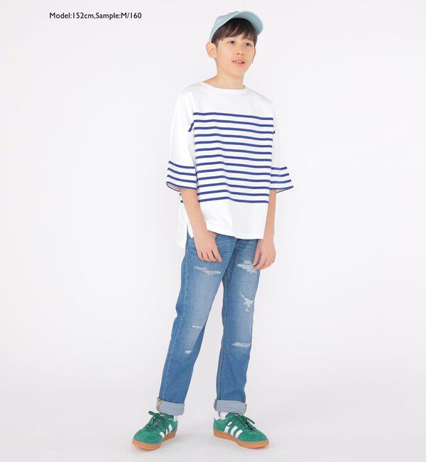 SHIPS KIDS「【SHIPS KIDS別注】Lee:100～160cm / クラッシュ デニム」|デニム|
