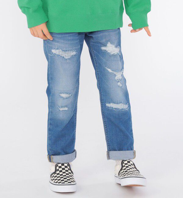 SHIPS KIDS「【SHIPS KIDS別注】Lee:100～160cm / クラッシュ デニム」|デニム|