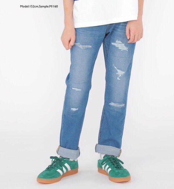 SHIPS KIDS「【SHIPS KIDS別注】Lee:100～160cm / クラッシュ デニム」|デニム|