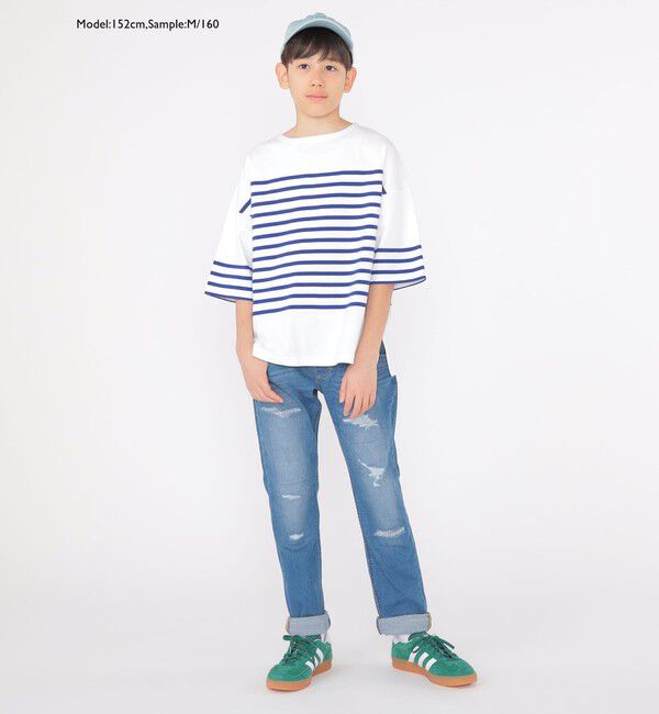 SHIPS KIDS「【SHIPS KIDS別注】Lee:100～160cm / クラッシュ デニム」|デニム|