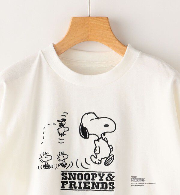 SHIPS KIDS「SHIPS KIDS:100～130cm / スヌーピー 7分袖 TEE」|Tシャツ・カットソー|
