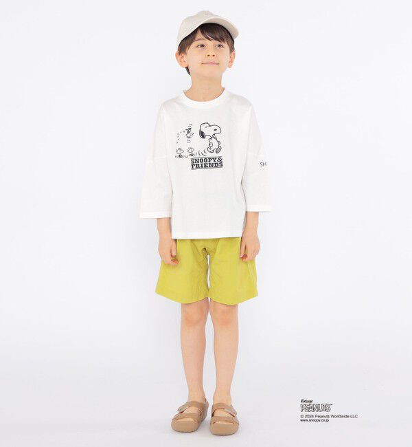 SHIPS KIDS「SHIPS KIDS:100～130cm / スヌーピー 7分袖 TEE」|Tシャツ・カットソー|