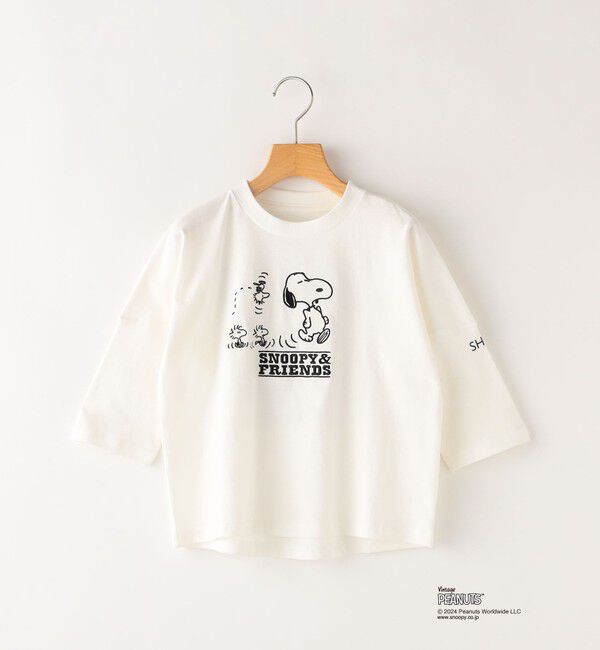 SHIPS KIDS「SHIPS KIDS:100～130cm / スヌーピー 7分袖 TEE」|Tシャツ・カットソー|