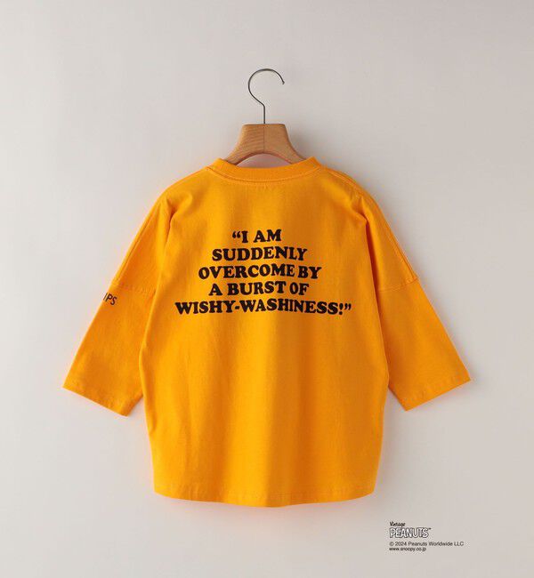 SHIPS KIDS「SHIPS KIDS:100～130cm / スヌーピー 7分袖 TEE」|Tシャツ・カットソー|