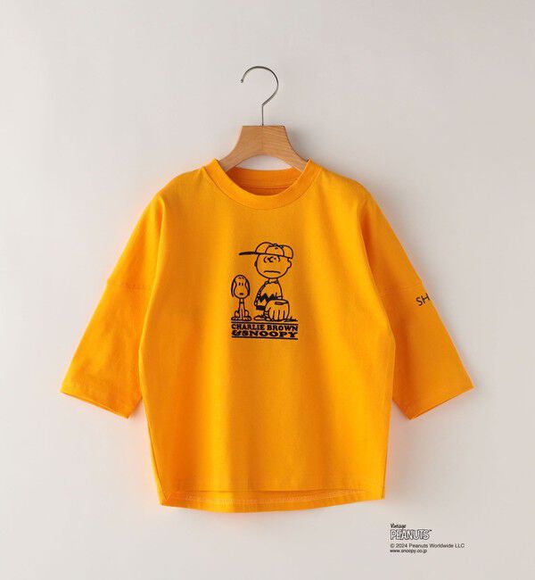SHIPS KIDS「SHIPS KIDS:100～130cm / スヌーピー 7分袖 TEE」|Tシャツ・カットソー|