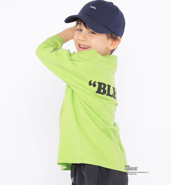 SHIPS KIDS「SHIPS KIDS:100～130cm / スヌーピー 7分袖 TEE」|Tシャツ・カットソー|