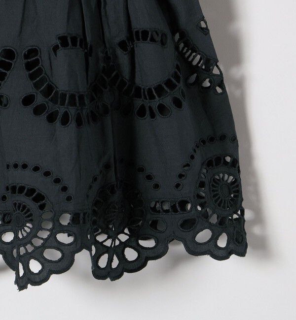 quaranciel「quaranciel:〈洗濯機可能〉コットン カットワーク レース パフスリーブ ブラウス」|シャツ・ブラウス|